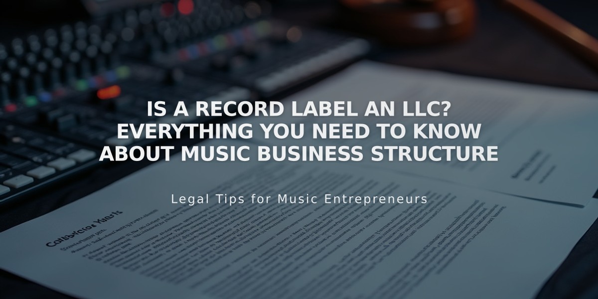 Is a Record Label an LLC? Everything You Need to Know About Music Business Structure