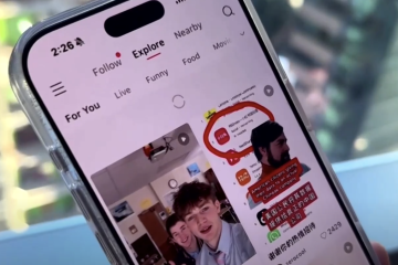 TikTok video on phone screen