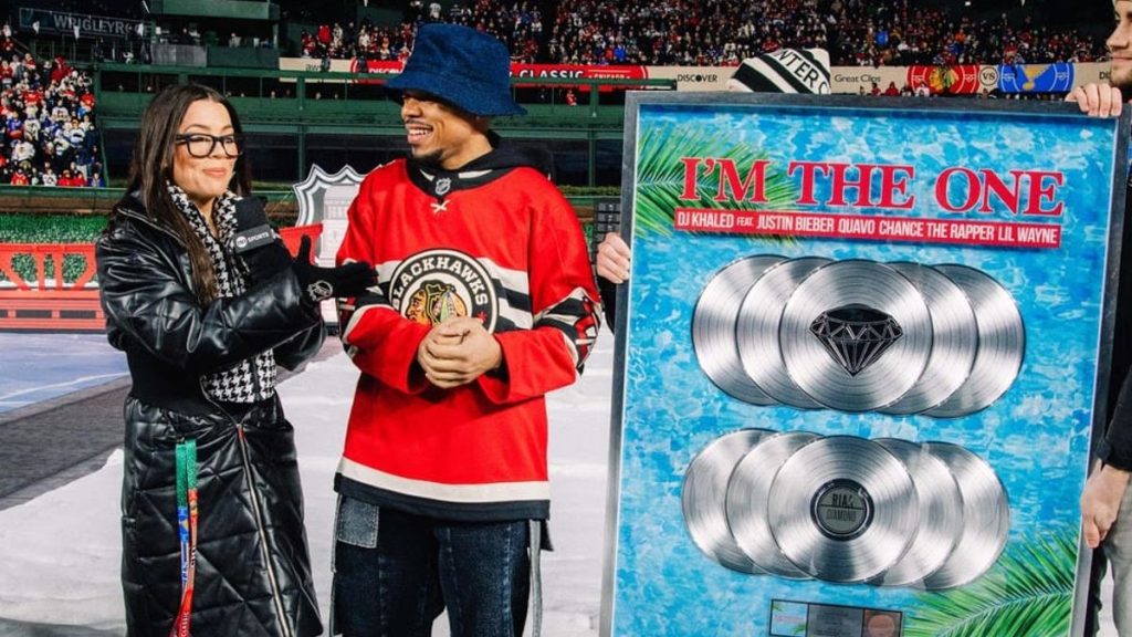 Chance The Rapper holding platinum record