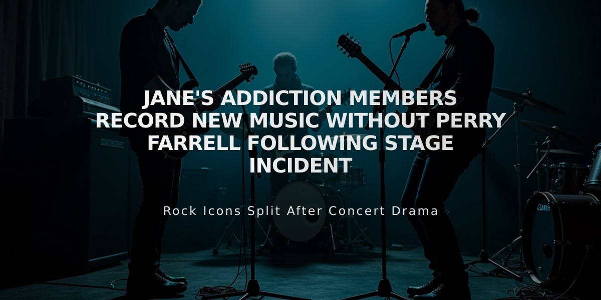 Jane's Addiction Members Record New Music Without Perry Farrell Following Stage Incident