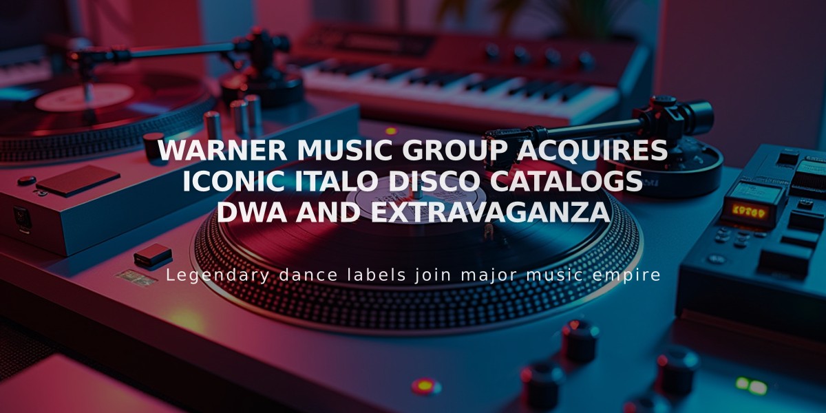 Warner Music Group Acquires Iconic Italo Disco Catalogs DWA and Extravaganza