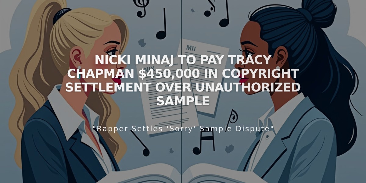 Nicki Minaj to Pay Tracy Chapman $450,000 in Copyright Settlement Over Unauthorized Sample