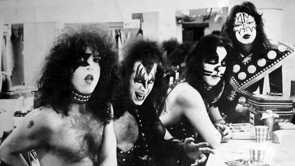 KISS band members in stage makeup