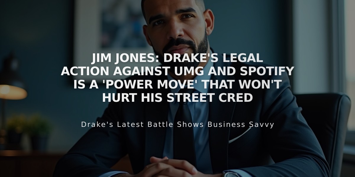 Jim Jones: Drake's Legal Action Against UMG and Spotify Is a 'Power Move' That Won't Hurt His Street Cred