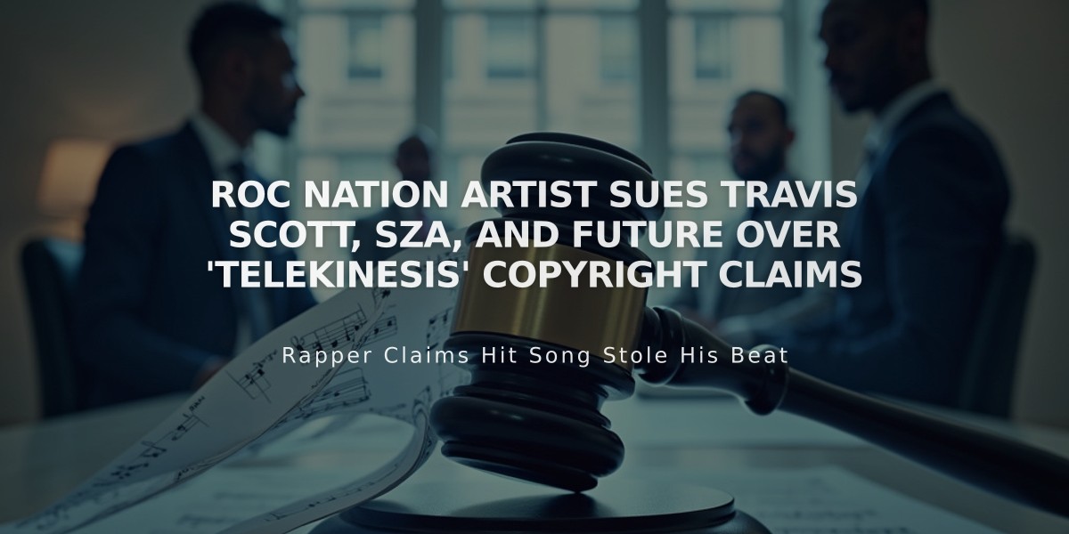 Roc Nation Artist Sues Travis Scott, SZA, and Future Over 'Telekinesis' Copyright Claims