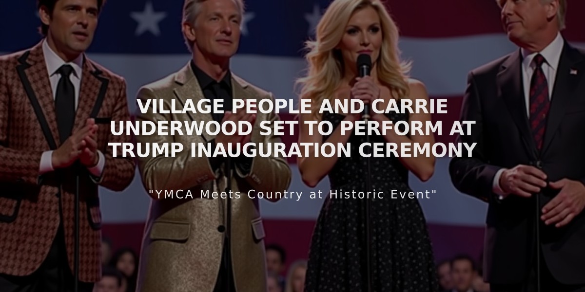 Village People and Carrie Underwood Set to Perform at Trump Inauguration Ceremony