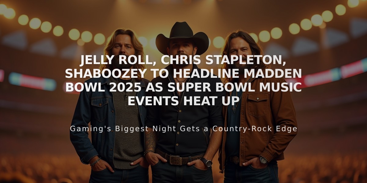 Jelly Roll, Chris Stapleton, Shaboozey to Headline Madden Bowl 2025 as Super Bowl Music Events Heat Up