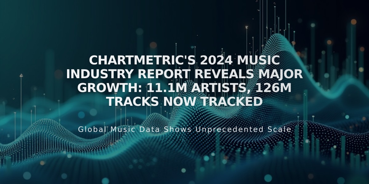 Chartmetric's 2024 Music Industry Report Reveals Major Growth: 11.1M Artists, 126M Tracks Now Tracked