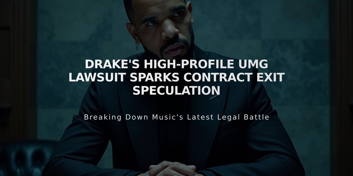 Drake's High-Profile UMG Lawsuit Sparks Contract Exit Speculation