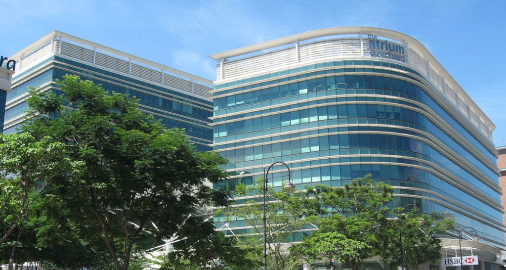 Temasek Headquarters in sunlight