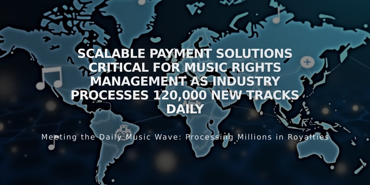 Scalable Payment Solutions Critical for Music Rights Management as Industry Processes 120,000 New Tracks Daily