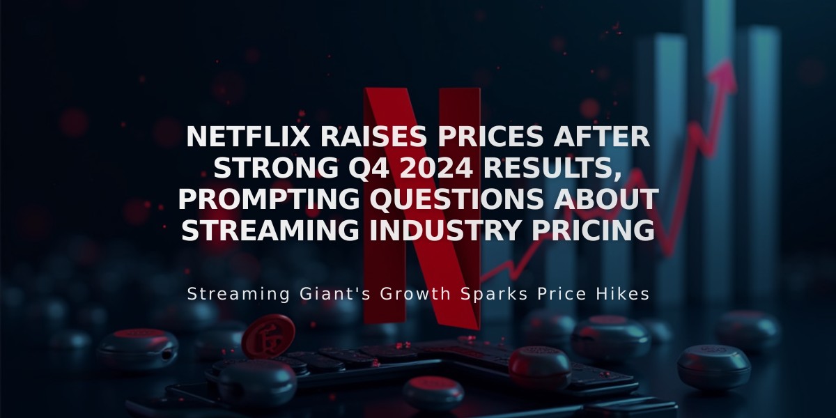 Netflix Raises Prices After Strong Q4 2024 Results, Prompting Questions About Streaming Industry Pricing