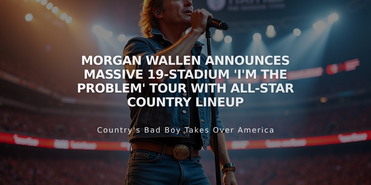 Morgan Wallen Announces Massive 19-Stadium 'I'm the Problem' Tour With All-Star Country Lineup