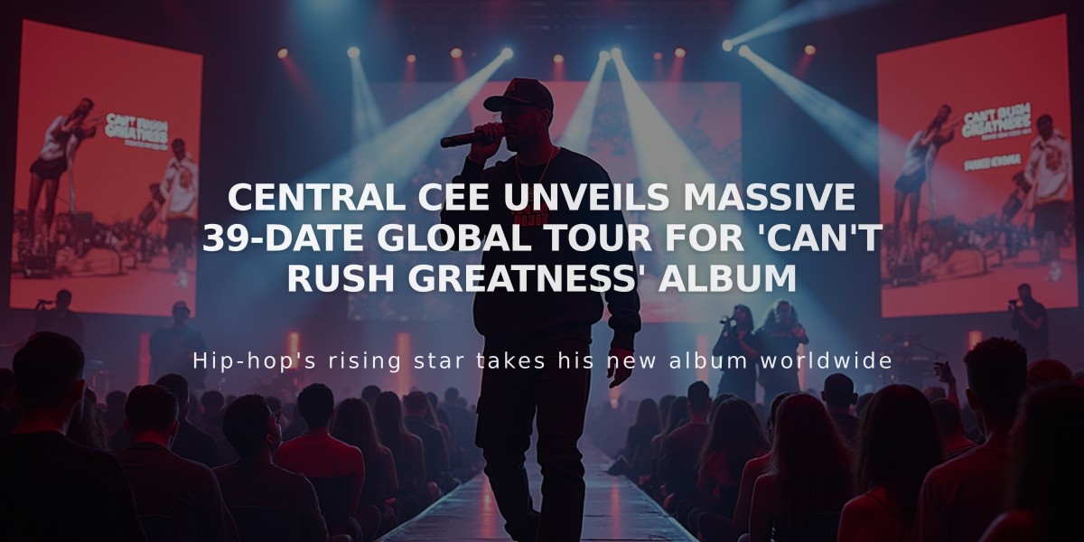 Central Cee Unveils Massive 39-Date Global Tour for 'Can't Rush Greatness' Album