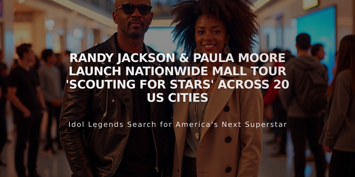 Randy Jackson & Paula Moore Launch Nationwide Mall Tour 'Scouting for Stars' Across 20 US Cities