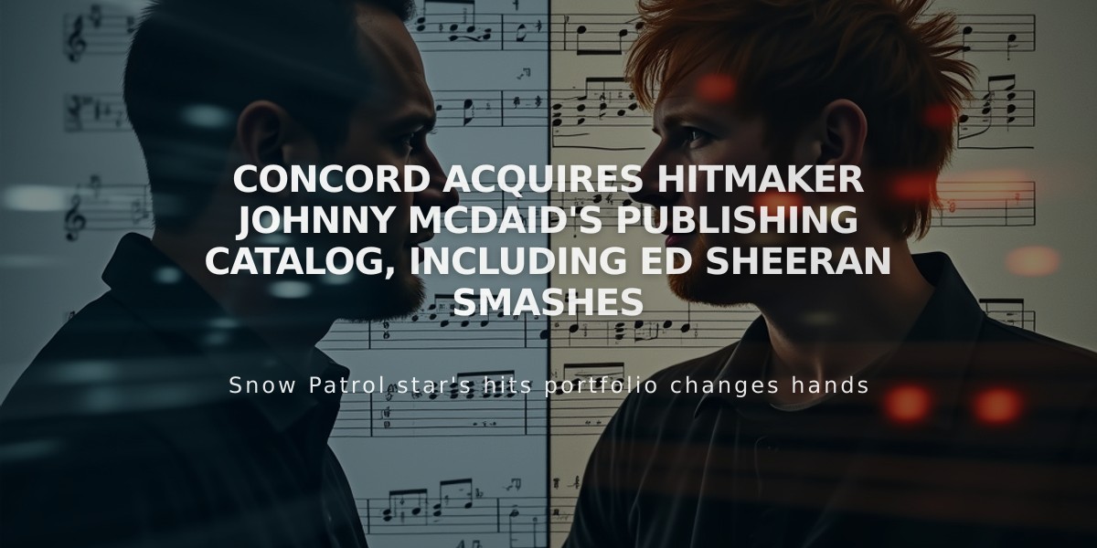 Concord Acquires Hitmaker Johnny McDaid's Publishing Catalog, Including Ed Sheeran Smashes