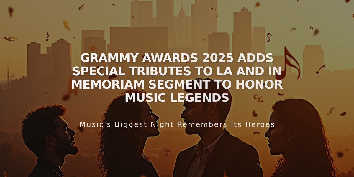 Grammy Awards 2025 Adds Special Tributes to LA and In Memoriam Segment to Honor Music Legends