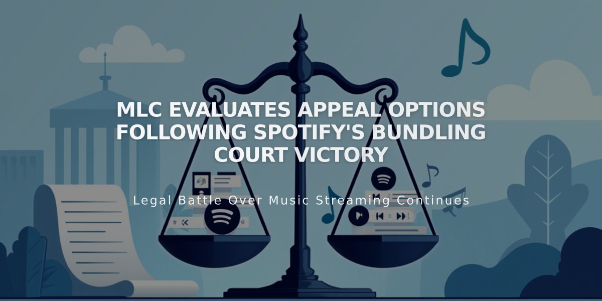 MLC Evaluates Appeal Options Following Spotify's Bundling Court Victory