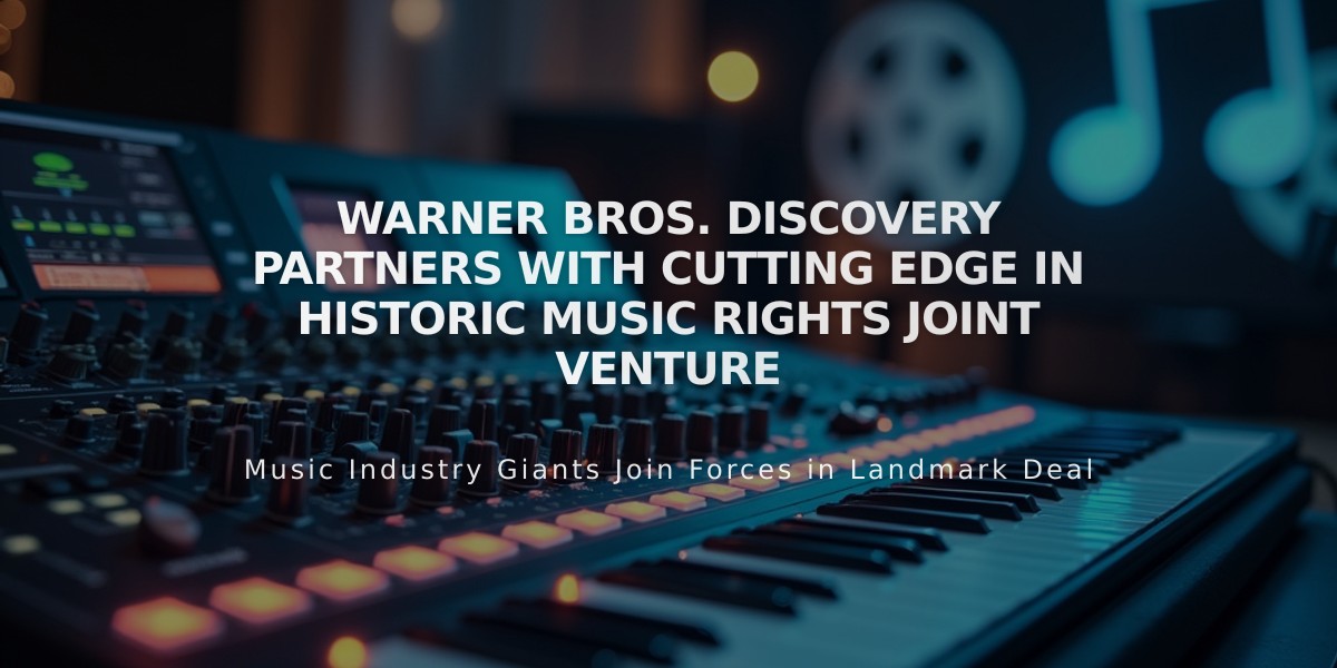 Warner Bros. Discovery Partners With Cutting Edge in Historic Music Rights Joint Venture