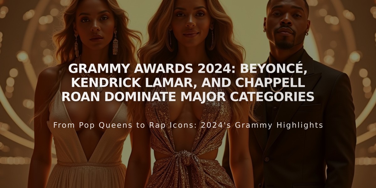 Grammy Awards 2024: Beyoncé, Kendrick Lamar, and Chappell Roan Dominate Major Categories