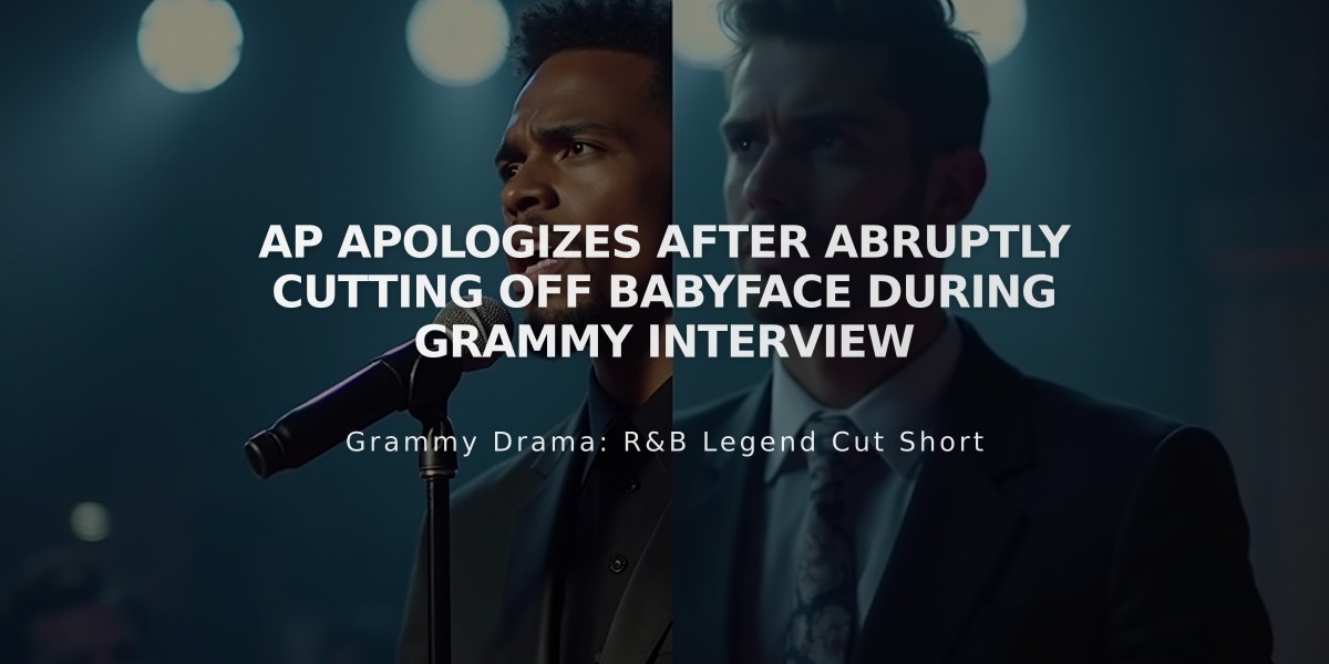 AP Apologizes After Abruptly Cutting Off Babyface During Grammy Interview