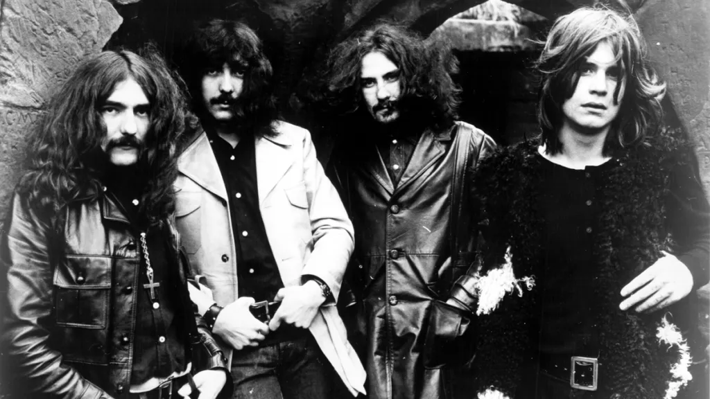 Original Black Sabbath lineup standing together