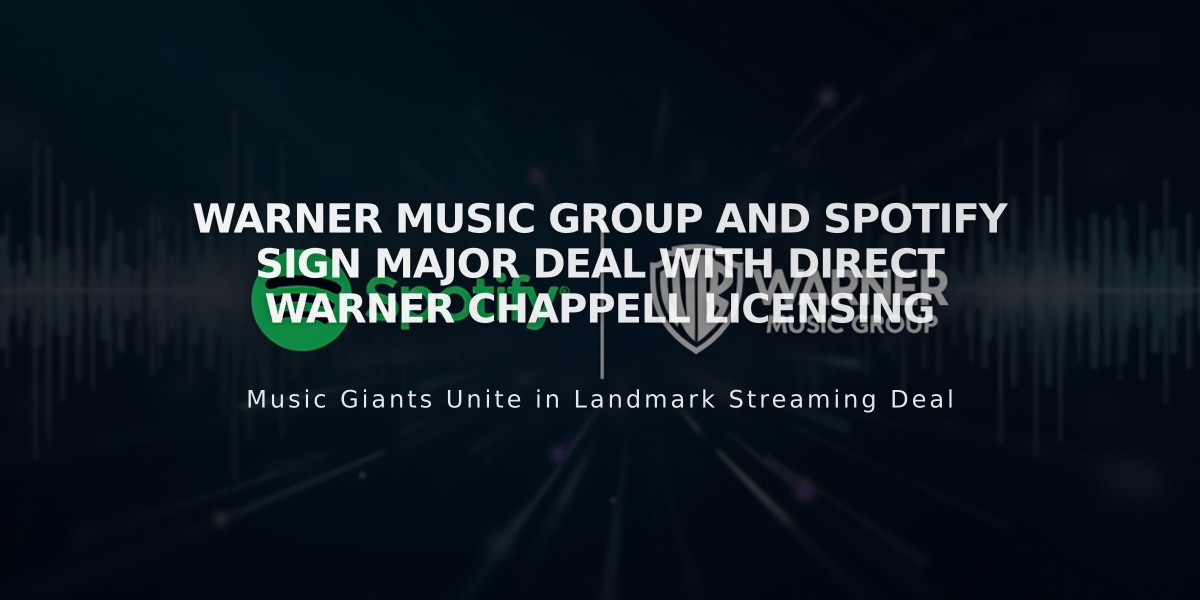 Warner Music Group and Spotify Sign Major Deal with Direct Warner Chappell Licensing