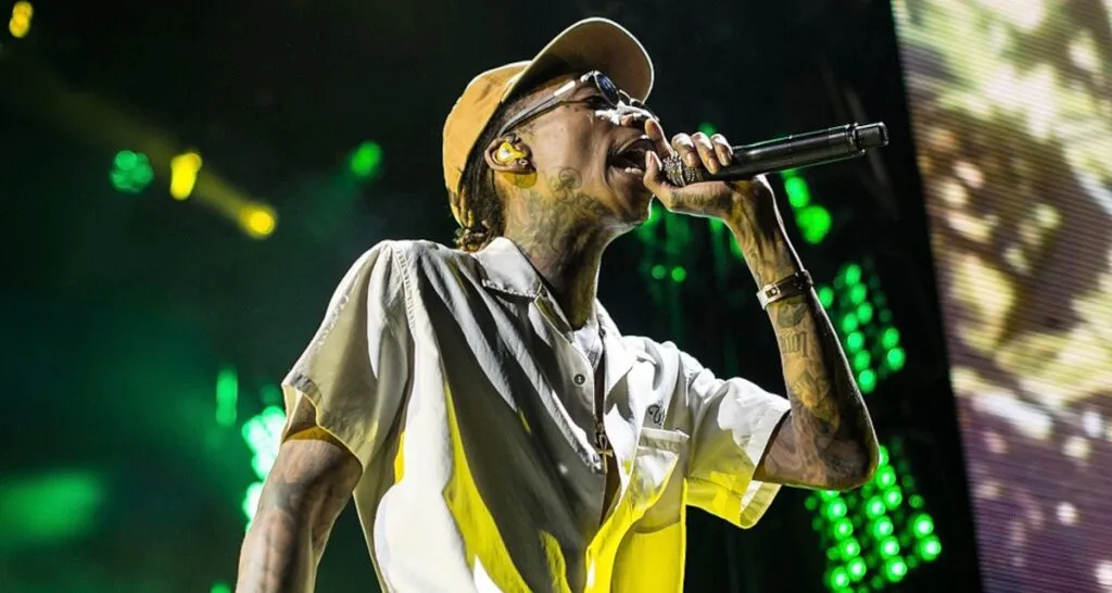 Wiz Khalifa on stage performing