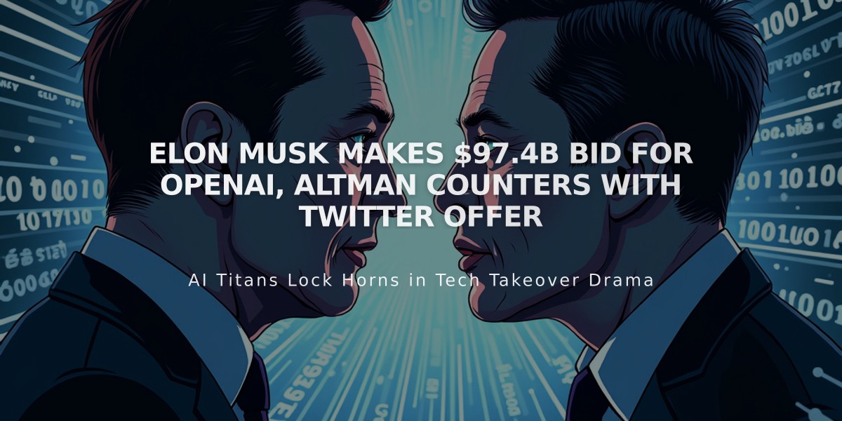 Elon Musk Makes $97.4B Bid for OpenAI, Altman Counters with Twitter Offer