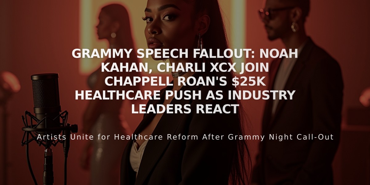 Grammy Speech Fallout: Noah Kahan, Charli XCX Join Chappell Roan's $25K Healthcare Push as Industry Leaders React