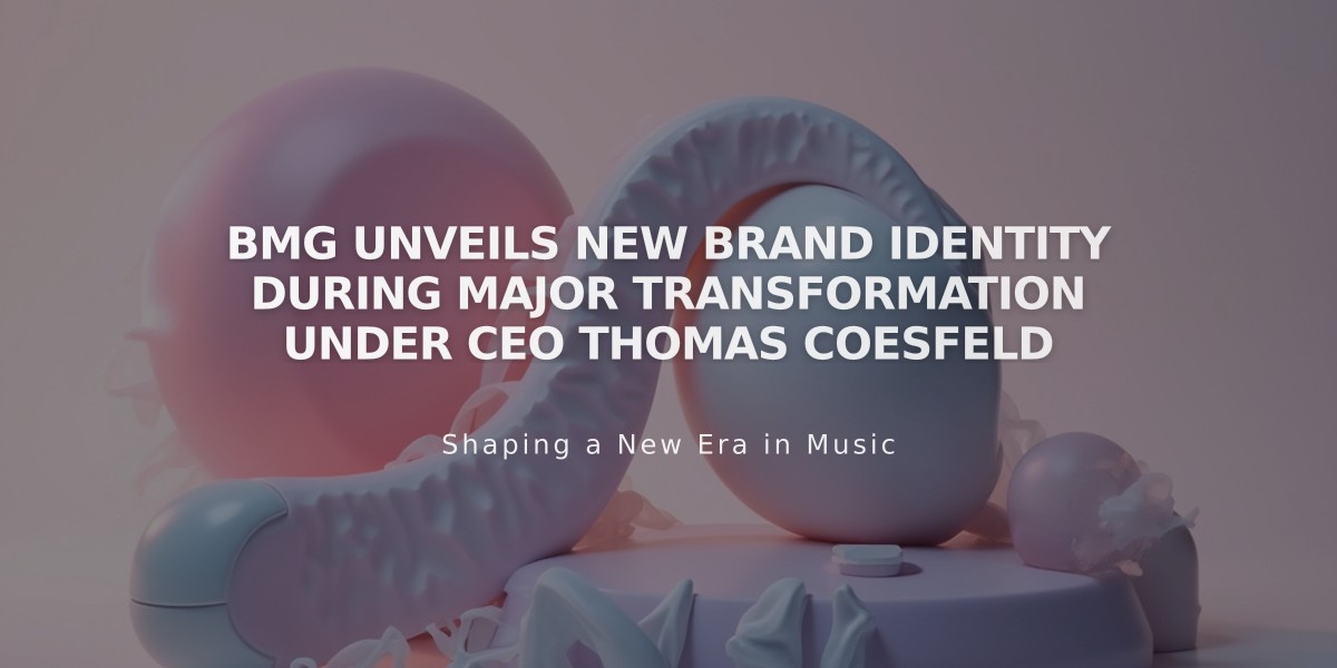 BMG Unveils New Brand Identity During Major Transformation Under CEO Thomas Coesfeld