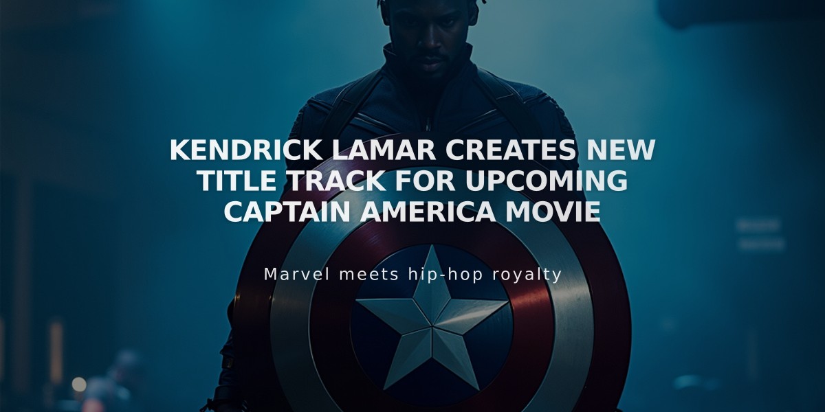 Kendrick Lamar Creates New Title Track for Upcoming Captain America Movie