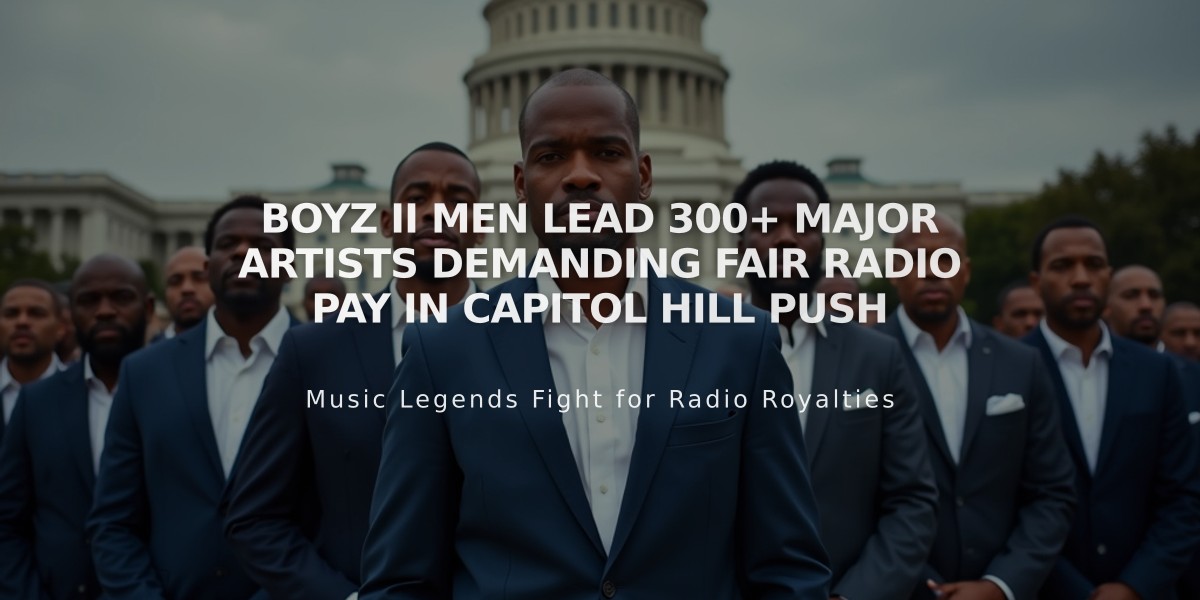 Boyz II Men Lead 300+ Major Artists Demanding Fair Radio Pay in Capitol Hill Push