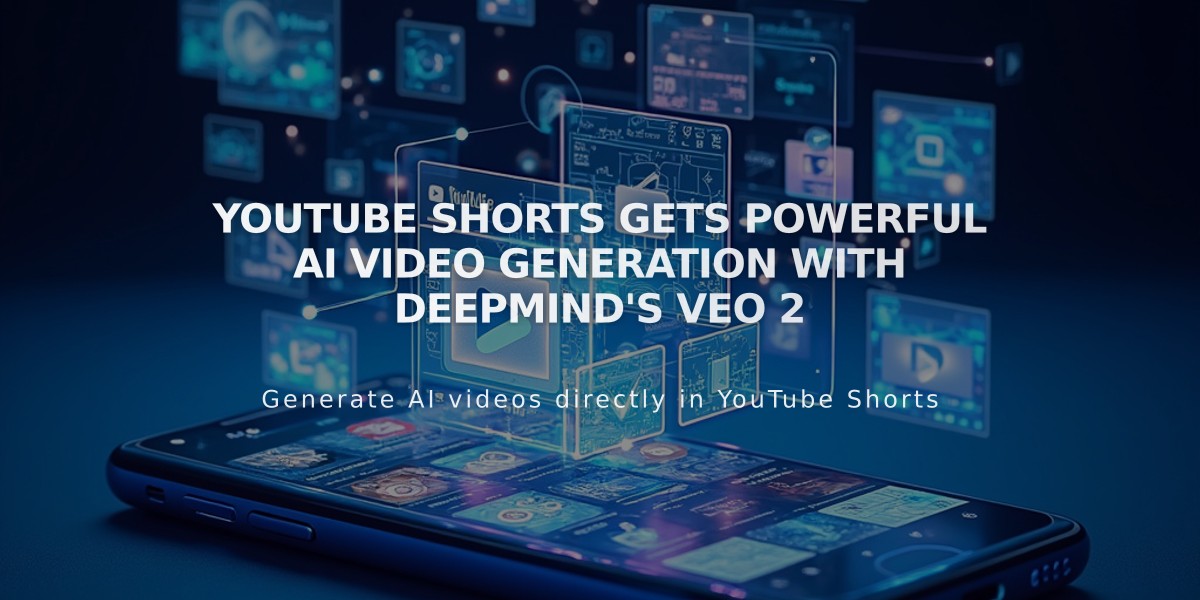 YouTube Shorts Gets Powerful AI Video Generation With DeepMind's Veo 2