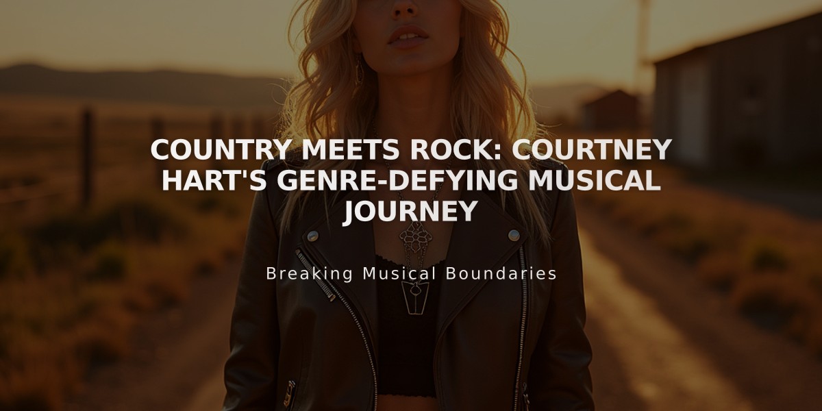 Country Meets Rock: Courtney Hart's Genre-Defying Musical Journey