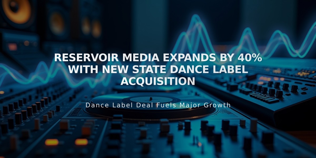 Reservoir Media Expands by 40% with New State Dance Label Acquisition