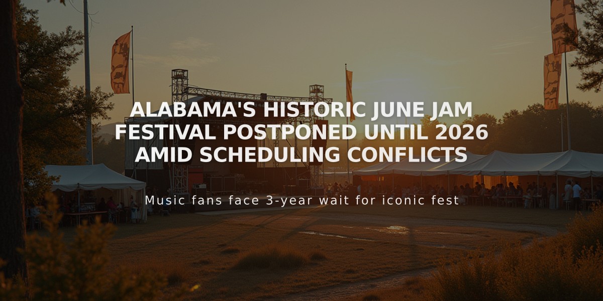 Alabama's Historic June Jam Festival Postponed Until 2026 Amid Scheduling Conflicts