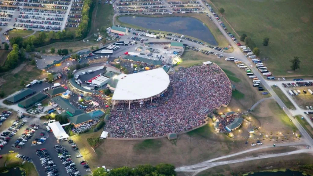 Aerial view of Ruoff Music Center