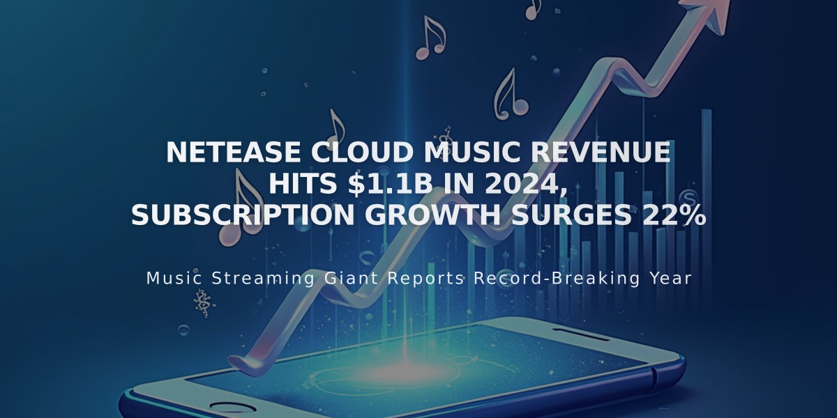 NetEase Cloud Music Revenue Hits $1.1B in 2024, Subscription Growth Surges 22%