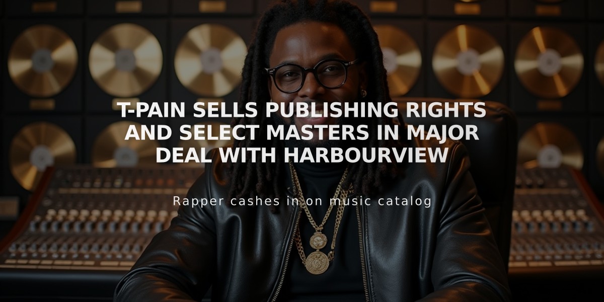 T-Pain Sells Publishing Rights and Select Masters in Major Deal with HarbourView