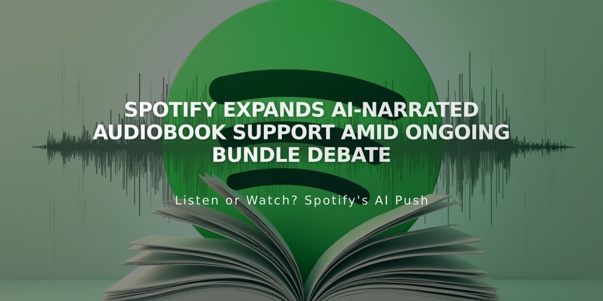 Spotify Expands AI-Narrated Audiobook Support Amid Ongoing Bundle Debate