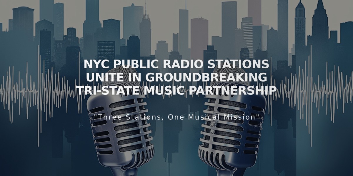 NYC Public Radio Stations Unite in Groundbreaking Tri-State Music Partnership