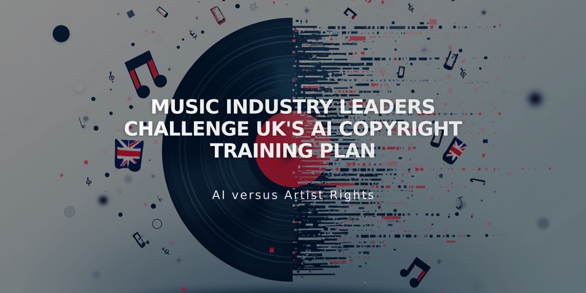 Music Industry Leaders Challenge UK's AI Copyright Training Plan