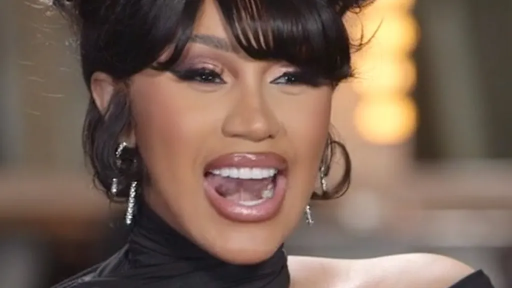 Cardi B reacting with shocked expression