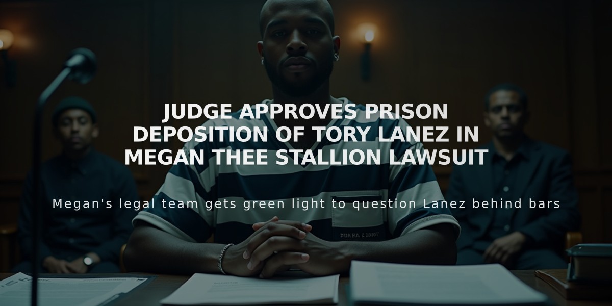 Judge Approves Prison Deposition of Tory Lanez in Megan Thee Stallion Lawsuit