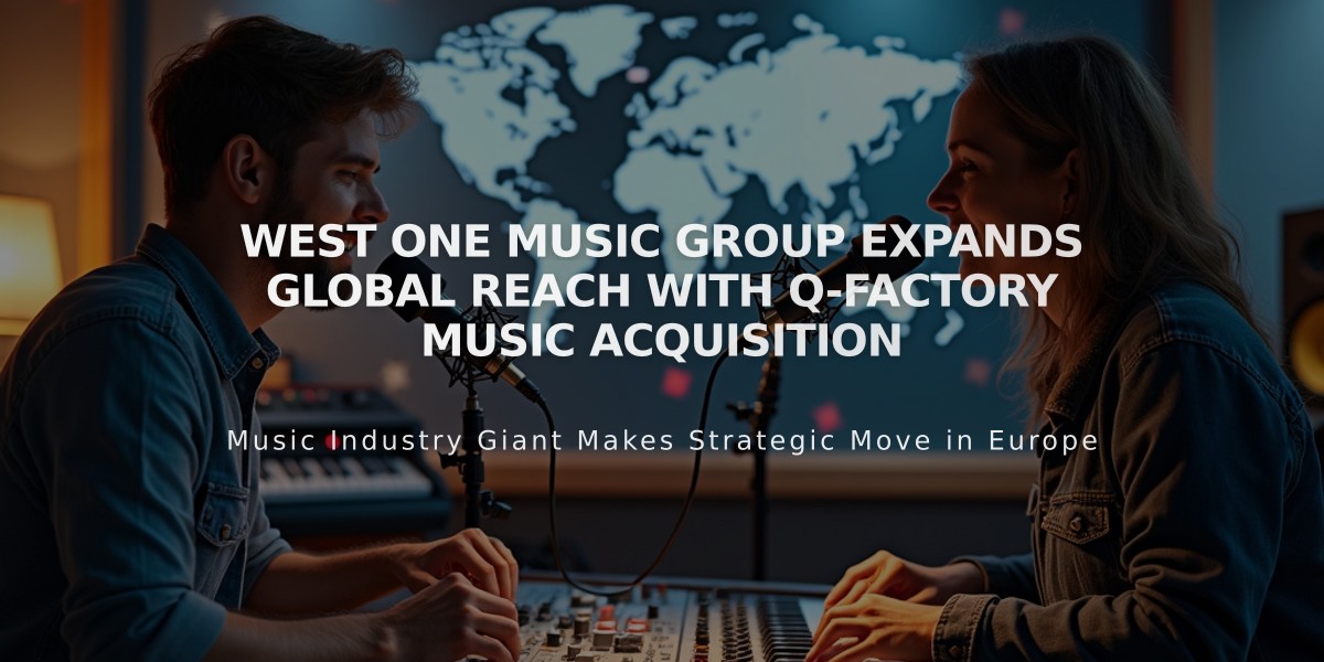 West One Music Group Expands Global Reach with Q-Factory Music Acquisition