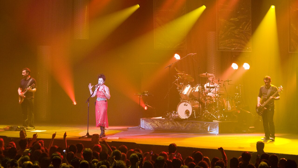 The Cranberries performing live concert