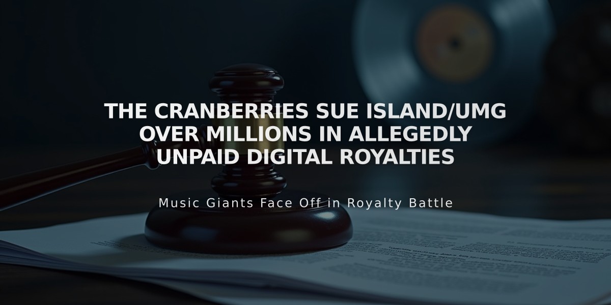 The Cranberries Sue Island/UMG Over Millions in Allegedly Unpaid Digital Royalties