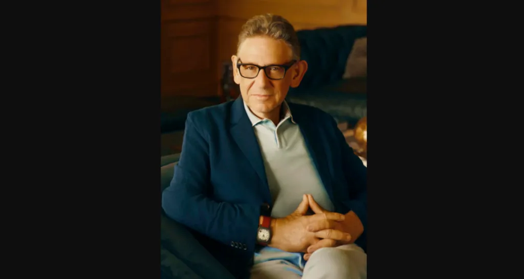 Smiling businessman at desk