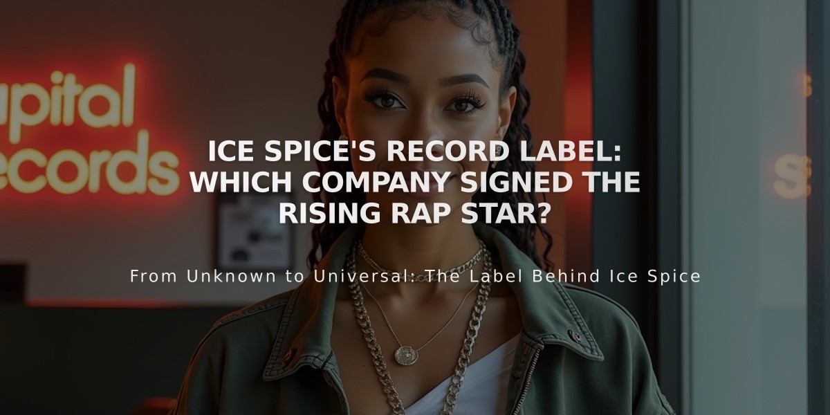 Ice Spice's Record Label: Which Company Signed the Rising Rap Star?